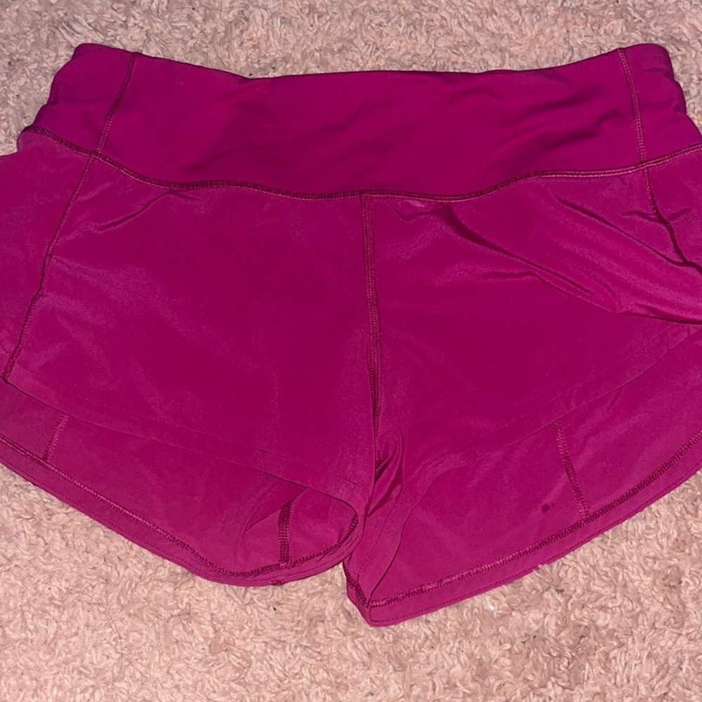Lululemon pink speed up shorts Size 4
